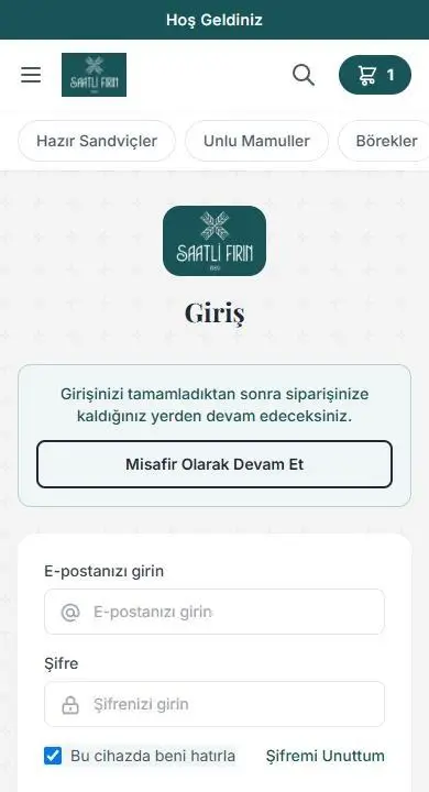 “Ödeme”ye basan yeni müşteri önce giriş ekranına yönlendiriliyor